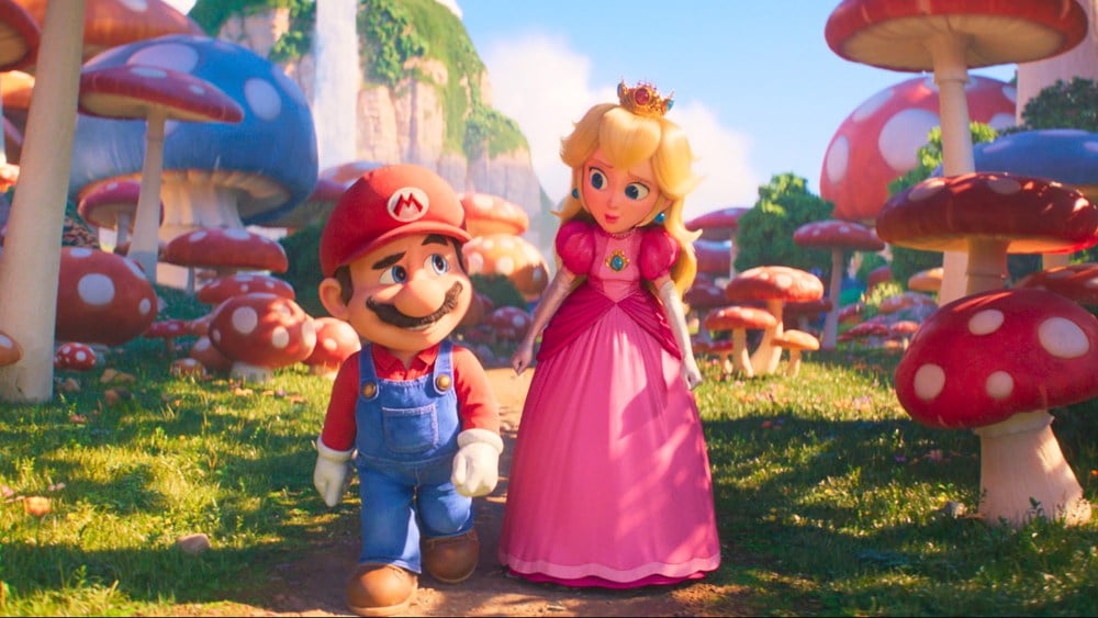 THE SUPER MARIO BROS. MOVIE, from left: Mario (voice: Chris Pratt), Princess Peach (voice: Anya Taylor-Joy), 2023. © Universal Pictures / Courtesy Everett Collection
