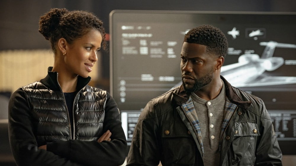 LIFT, from left: Gugu Mbatha-Raw, Kevin Hart, 2024. ph: Christopher Barr / © Netflix / Courtesy Everett Collection