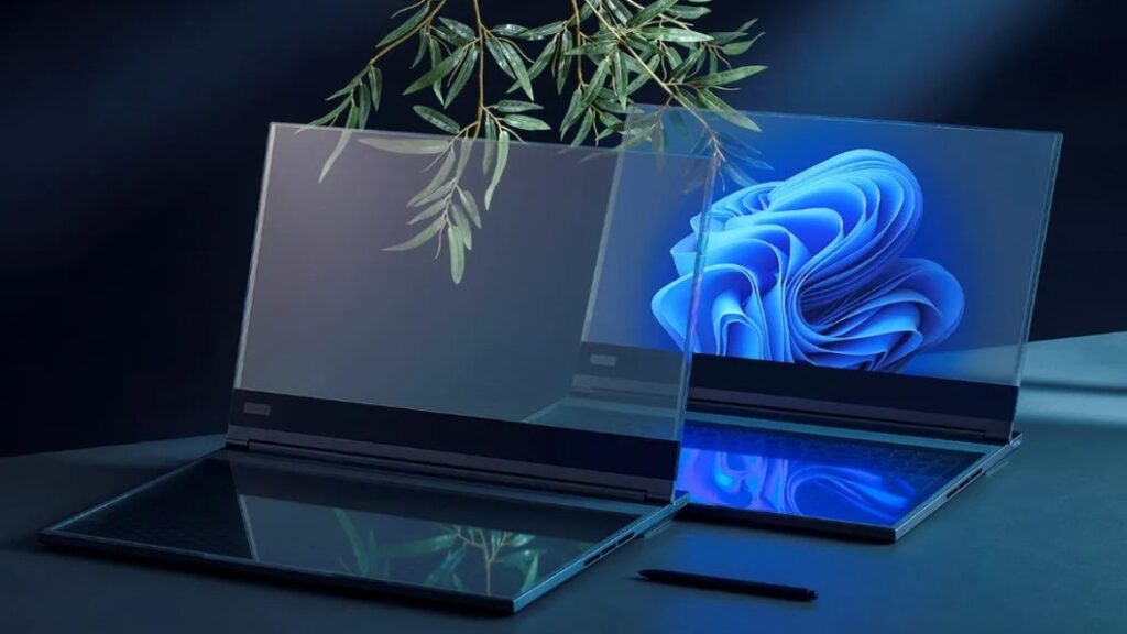 Lenovo pode apresentar conceito de laptop com tela transparente no fim de fevereiro (Imagem: Evan Blass/Twitter)
